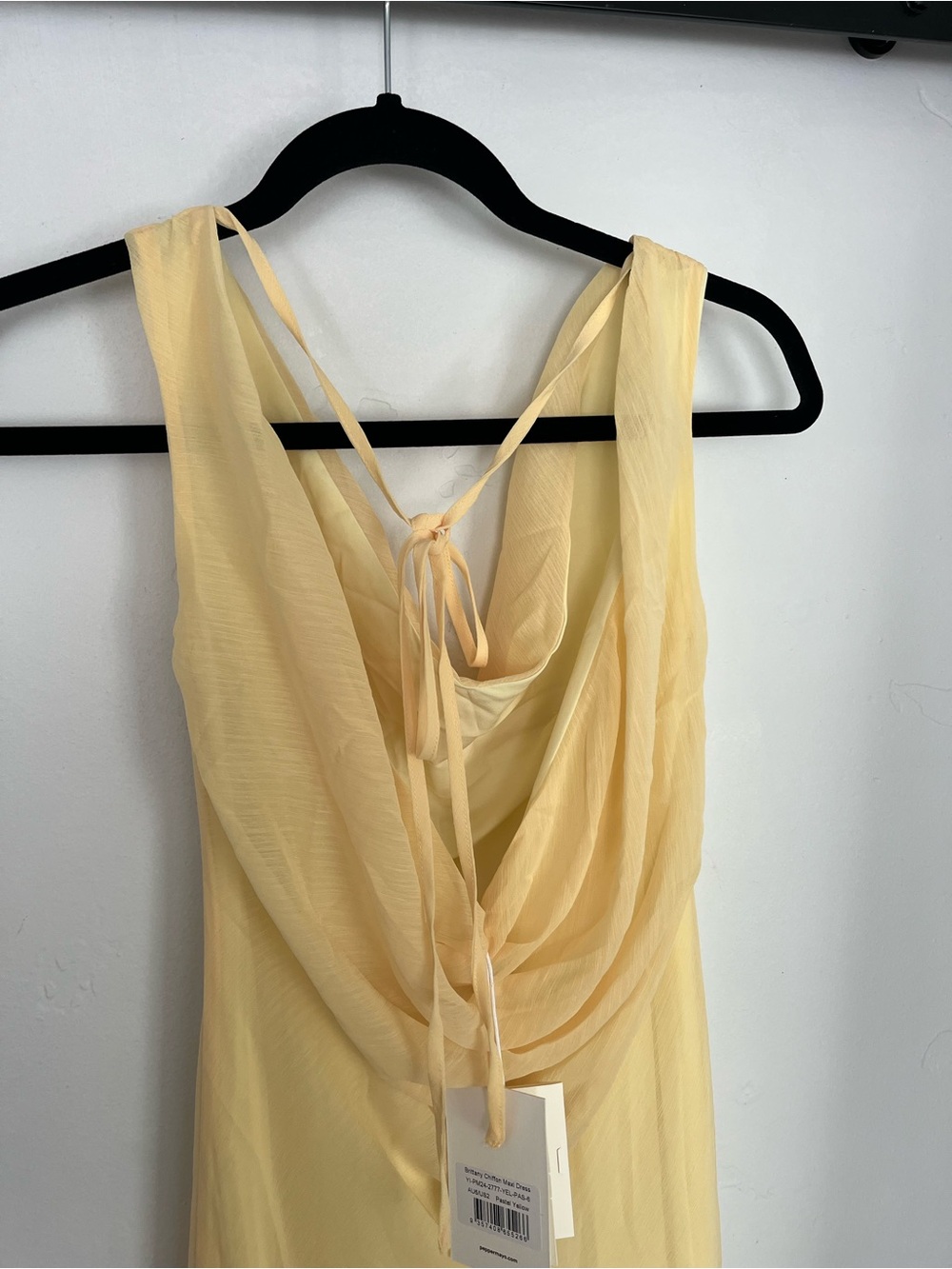 Peppermayo Butter Yellow Cowl Neck Maxi Dress - Picture 7 of 11
